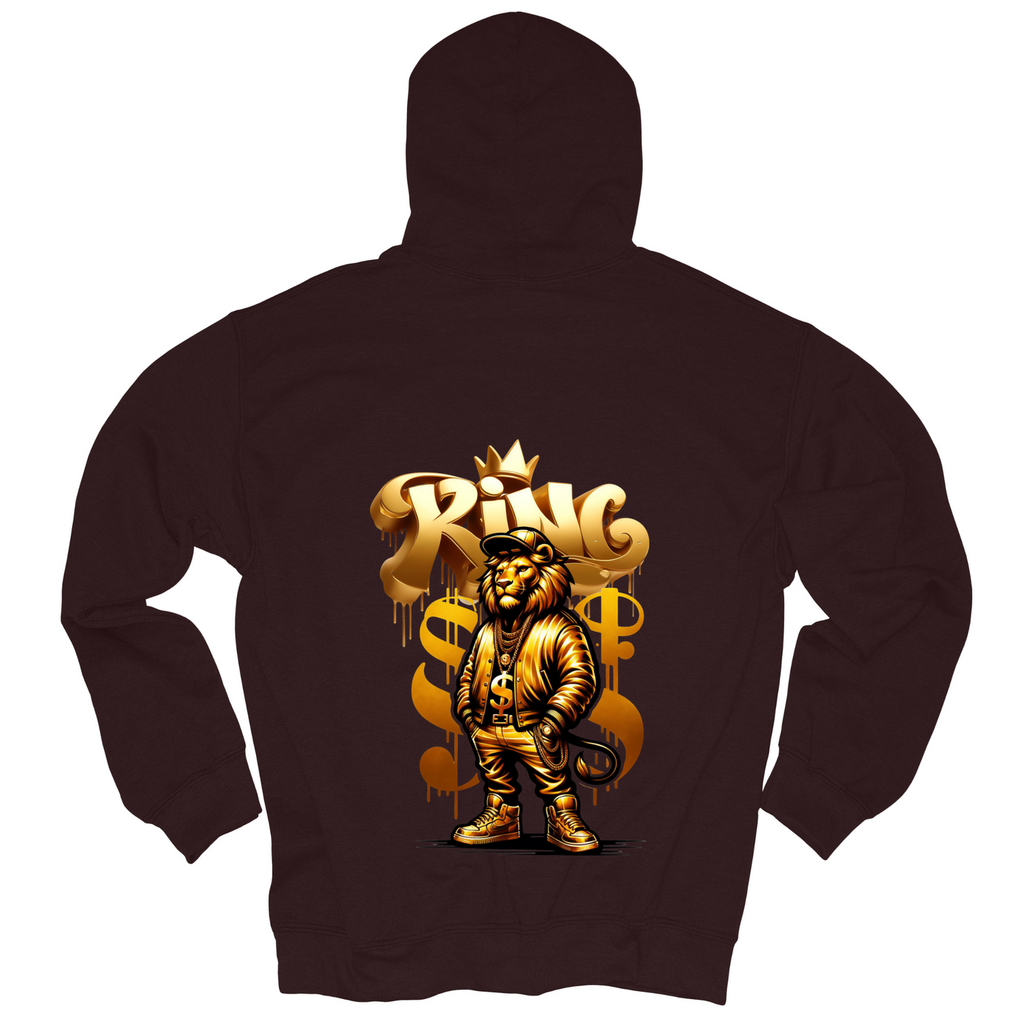 King Hoodie-Gold Back Design