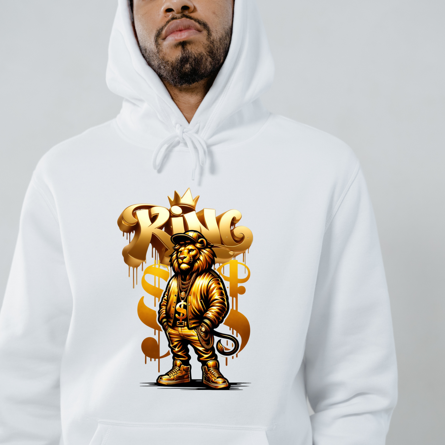 King Hoodie-Gold Front Design