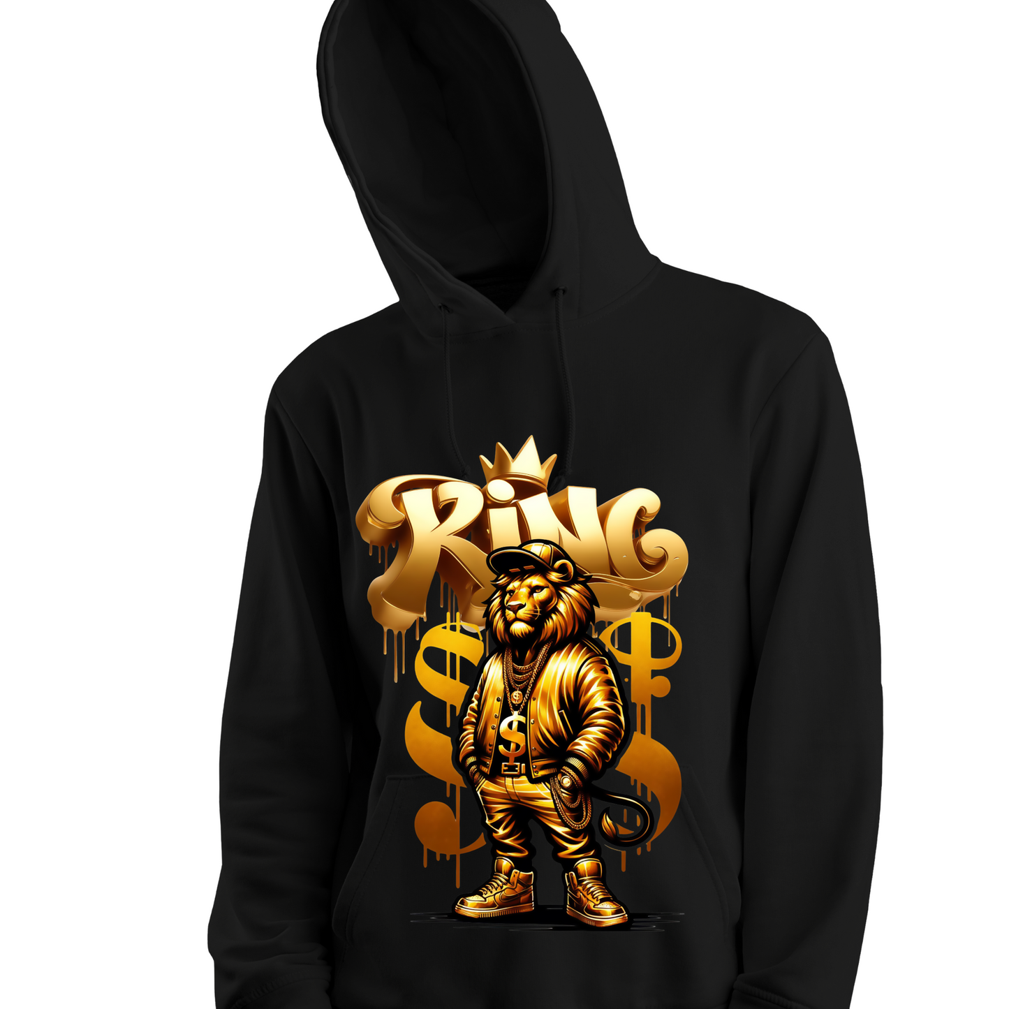 King Hoodie-Gold Front Design