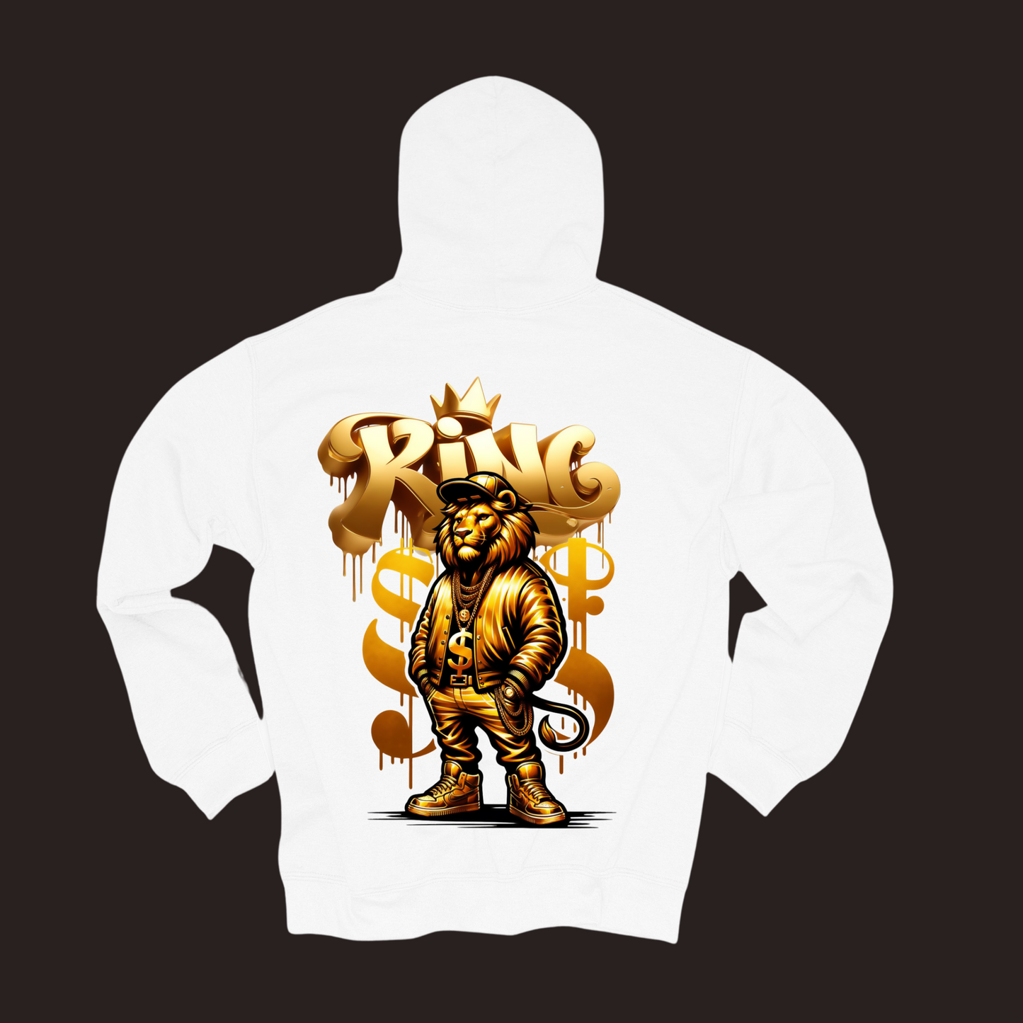 King Hoodie-Gold Back Design