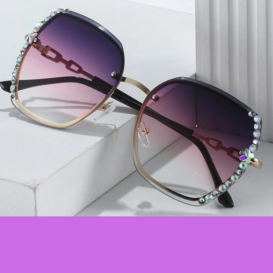 Diva Rhinestone Embellished Sunglasses