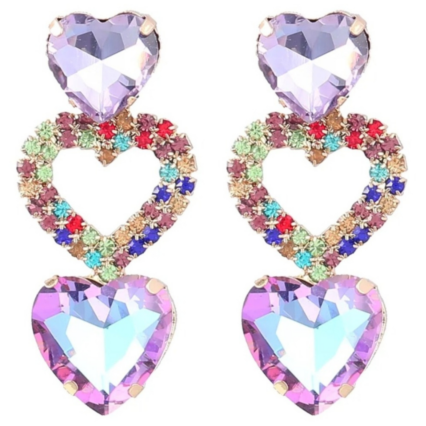 Heart Shaped Dangle Earrings