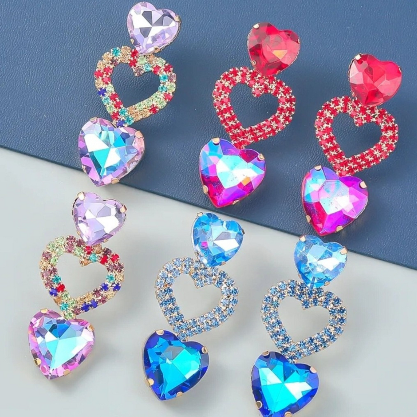 Heart Shaped Dangle Earrings