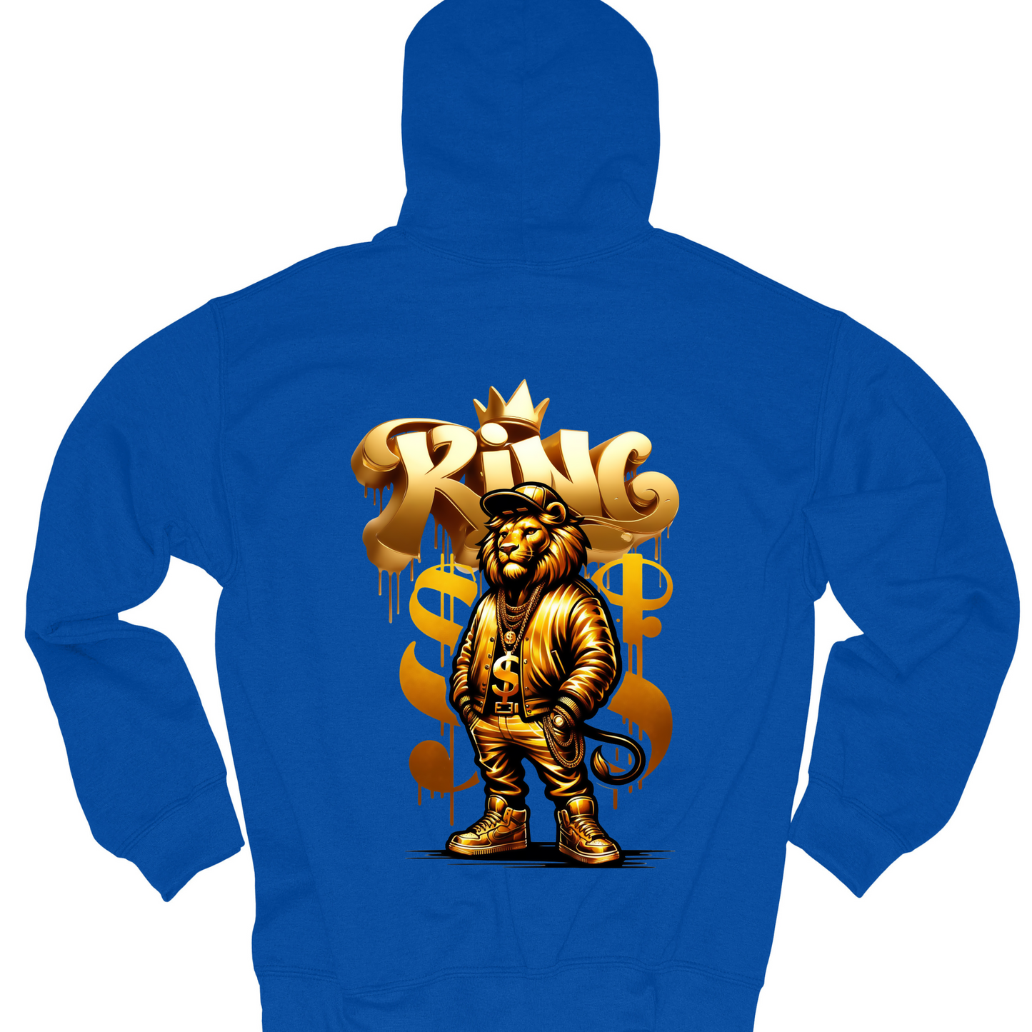 King Hoodie-Gold Back Design