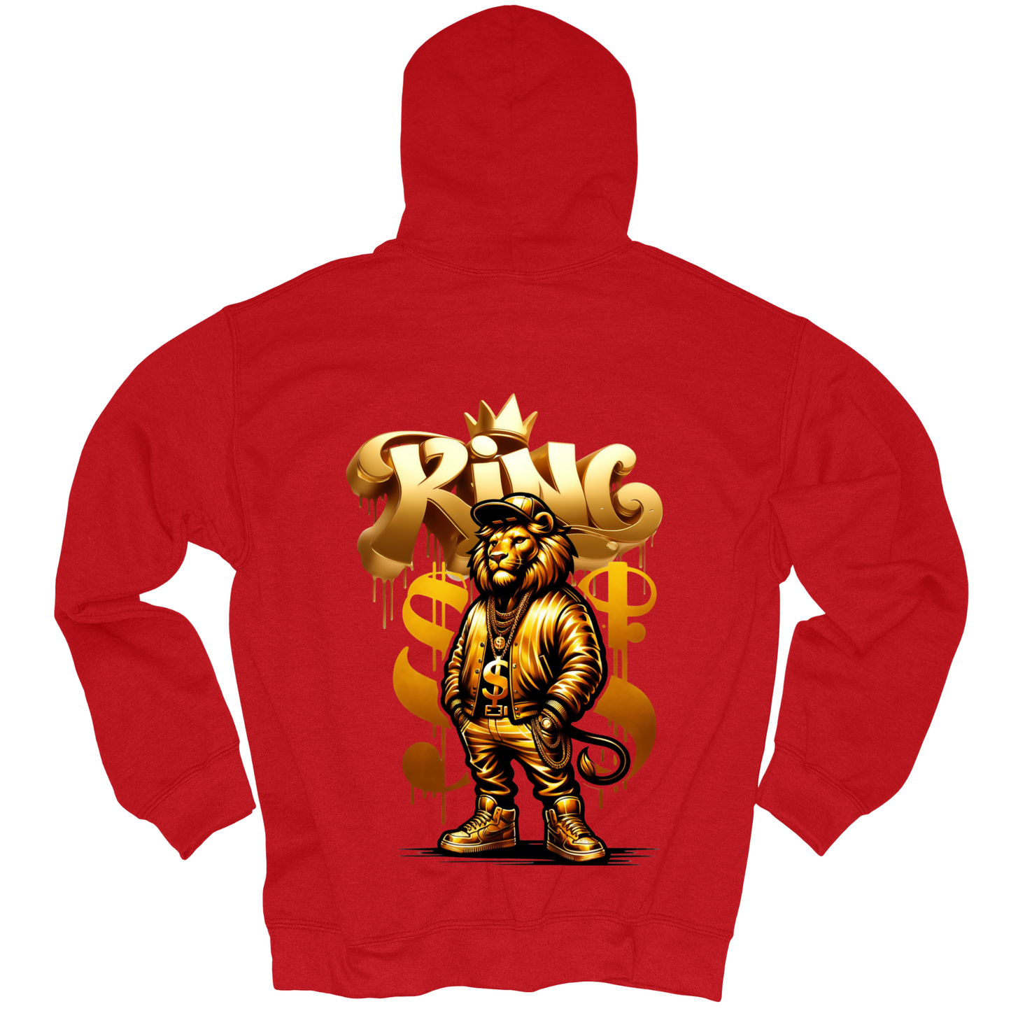 King Hoodie-Gold Back Design