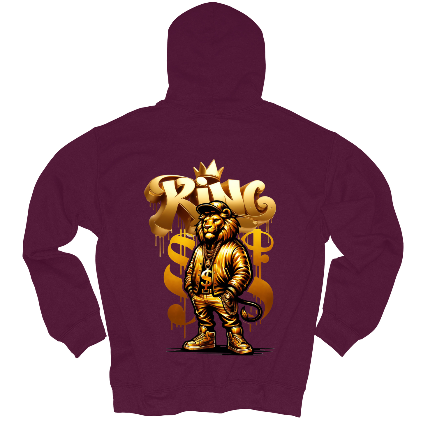 King Hoodie-Gold Back Design